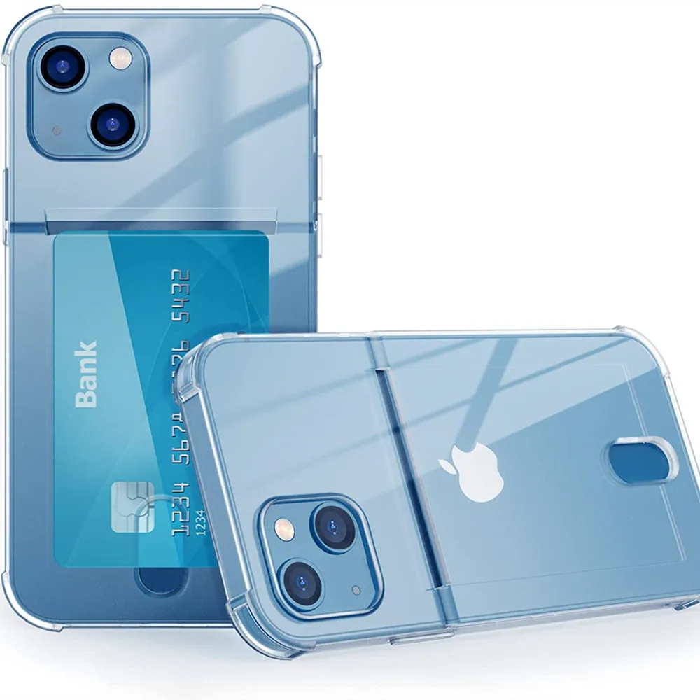 Luxury Crystal Clear Phone Case for iPhone 13 12 11 Pro MAX Mini X XS XR 7 8 Plus SE2 with Card Holder Shockproof Silicone Cover
Luxury Crystal Clear Phone Case for iPhone 13 12 11 Pro MAX Mini X XS XR 7 8 Plus SE2 with Card Holder Shockproof Silicone Cover