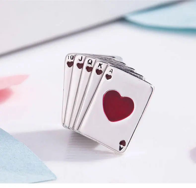 100% 925 Sterling Silver Bead New Playing Card Beads Fit Pandora Women Bracelet & Necklace Diy Jewelry
100% 925 Sterling Silver Bead New Playing Card Beads Fit Pandora Women Bracelet & Necklace Diy Jewelry