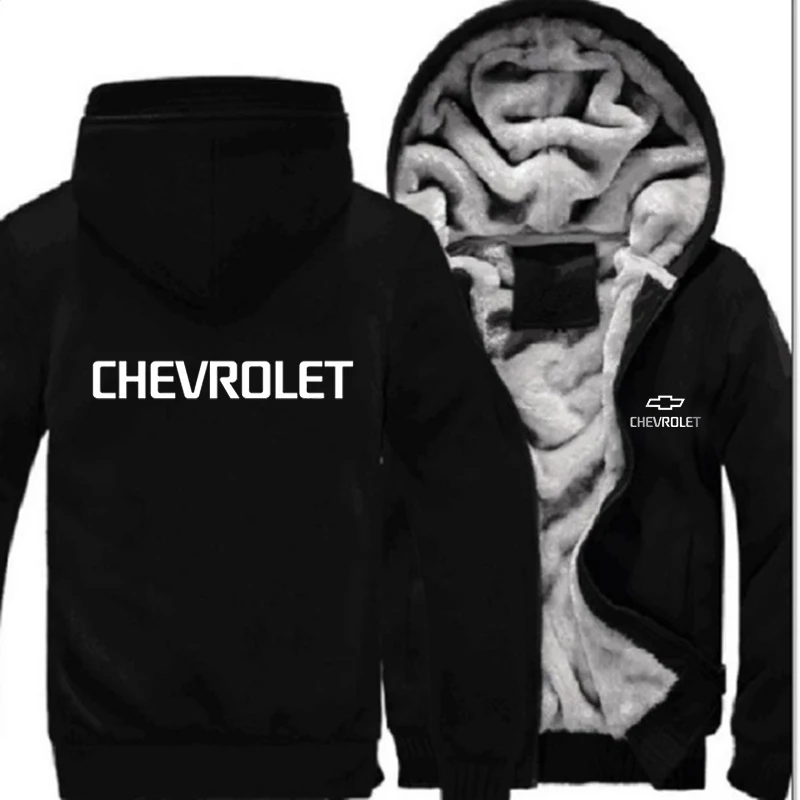 Новинка зимы 2019 мужские брендовые толстовки на молнии Chevrolet удобные куртки