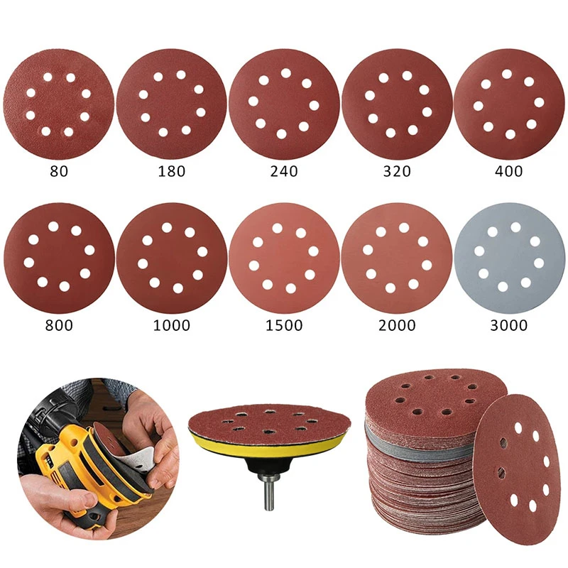 125mm Sandpaper Round Shape Sanding Discs Hook Loop Sanding Paper With Grinder Sanders Drill Adaptor Polishing Pad
125mm Sandpaper Round Shape Sanding Discs Hook Loop Sanding Paper With Grinder Sanders Drill Adaptor Polishing Pad