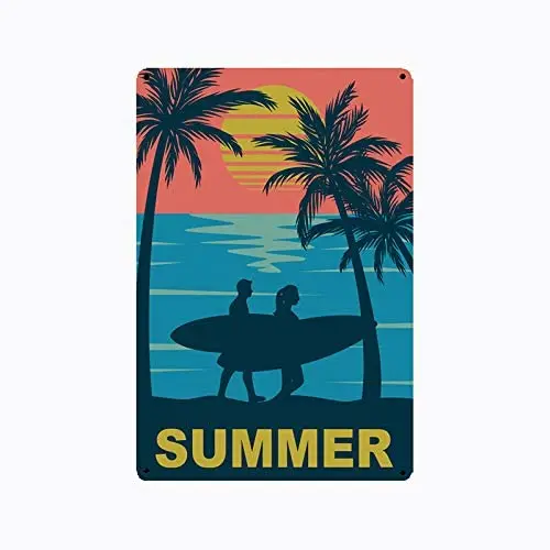 WONDERCAVE Summer Surfing Beach Theme Metal Tin Sign for Bar Cafe Garage Wall Decor Retro Vintage 7.87 X 11.8 inches
WONDERCAVE Summer Surfing Beach Theme Metal Tin Sign for Bar Cafe Garage Wall Decor Retro Vintage 7.87 X 11.8 inches