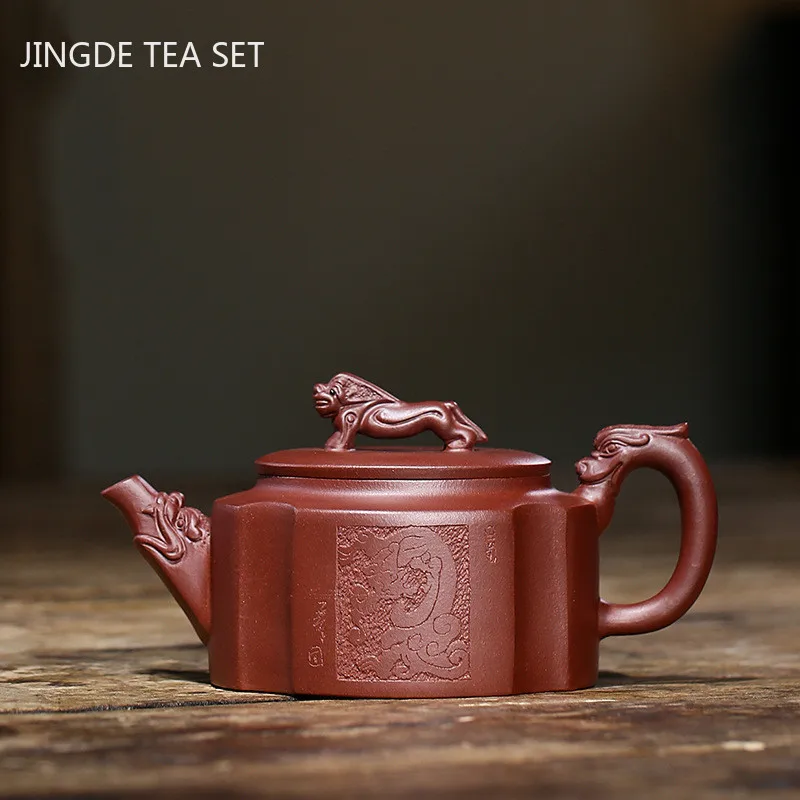 Authentic Yixing tea pots Purple Clay filter Teapot Raw ore purple Mud beauty kettle Handmade Customized Boutique Tea set 240ml
Authentic Yixing tea pots Purple Clay filter Teapot Raw ore purple Mud beauty kettle Handmade Customized Boutique Tea set 240ml