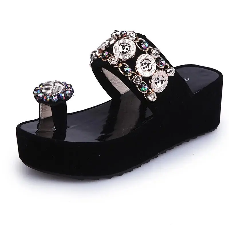 2020 New Summer Rhinestone Women's Shoes Muffin Thick-soled Sandals Women's Fashion Toe Slippers Crystal Wedge Women Flip Flops
2020 New Summer Rhinestone Women's Shoes Muffin Thick-soled Sandals Women's Fashion Toe Slippers Crystal Wedge Women Flip Flops