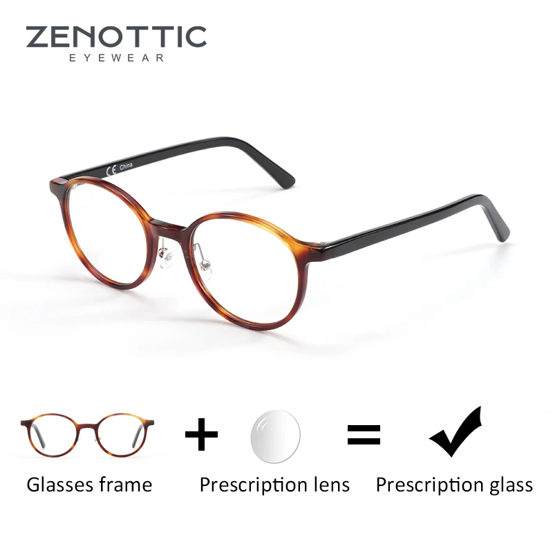 ZENOTTIC Handmade Top Quality Acetate Round Prescription Glasses For Photochromic Optical Myopia Progressive Eyeglasses
ZENOTTIC Handmade Top Quality Acetate Round Prescription Glasses For Photochromic Optical Myopia Progressive Eyeglasses