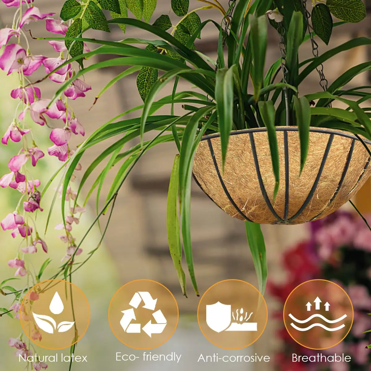 2pcs Round Replacement Liner For Hanging Basket Flowerpot, Coconut Fiber Plant Basket Liner Flower Pot Liner
2pcs Round Replacement Liner For Hanging Basket Flowerpot, Coconut Fiber Plant Basket Liner Flower Pot Liner