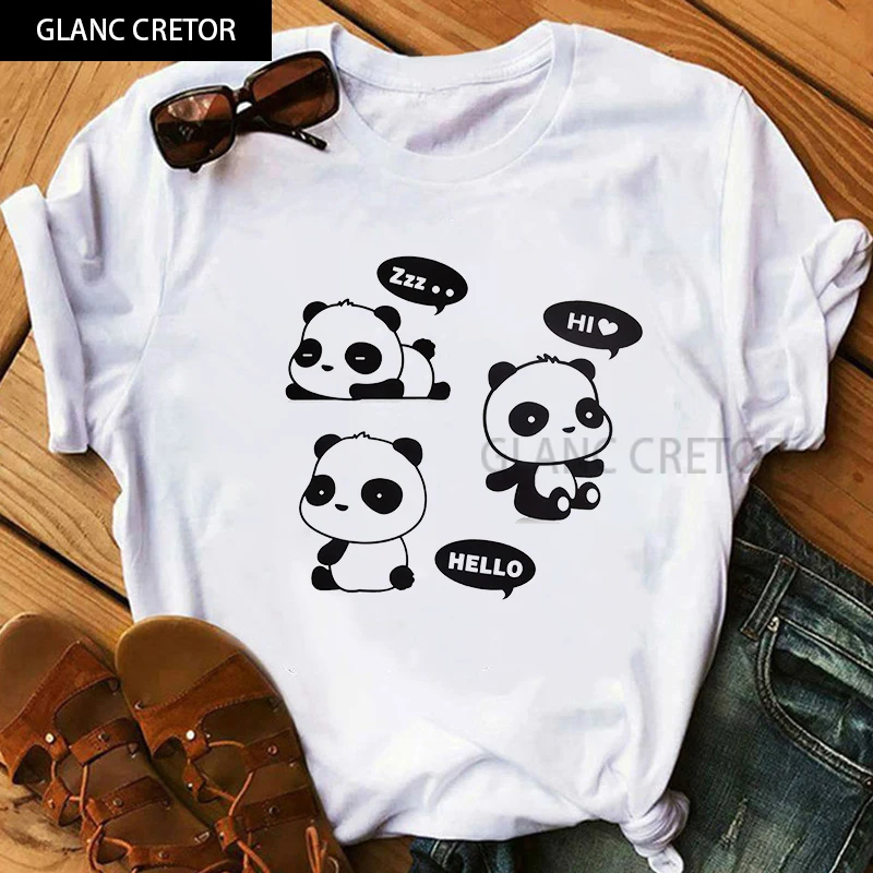 Harajuku Cute Panda Print Short Sleeve ulzzang graphic t shirts Womens t-shirt Female Casual t-shirt Ladies Top Tees
Harajuku Cute Panda Print Short Sleeve ulzzang graphic t shirts Womens t-shirt Female Casual t-shirt Ladies Top Tees