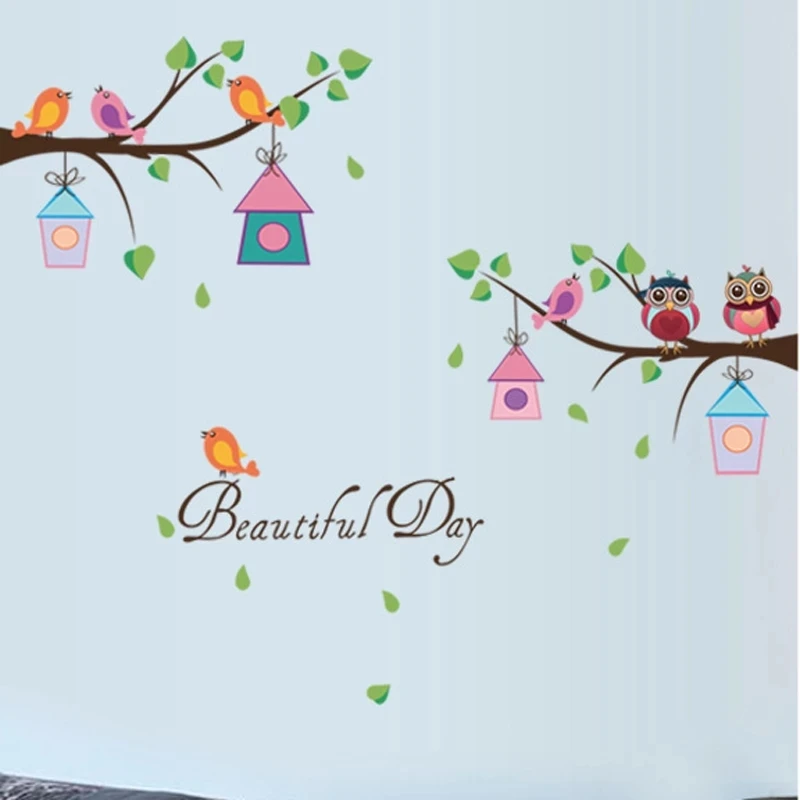 Cartoon Owl Tree Animal Wall Stickers Bird Branch Cute Children Home Living Room Decoration Mural Removable Decal Wallpaper
Cartoon Owl Tree Animal Wall Stickers Bird Branch Cute Children Home Living Room Decoration Mural Removable Decal Wallpaper