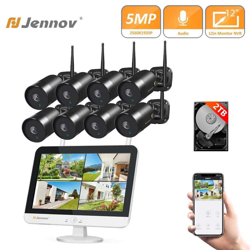 5MP Wifi IP Security Camera System Outdoor Set Audio Video Surveillance 12 inch LCD NVR Recorder Wireless Monitor Home CCTV Kit 
5MP Wifi IP Security Camera System Outdoor Set Audio Video Surveillance 12 inch LCD NVR Recorder Wireless Monitor Home CCTV Kit