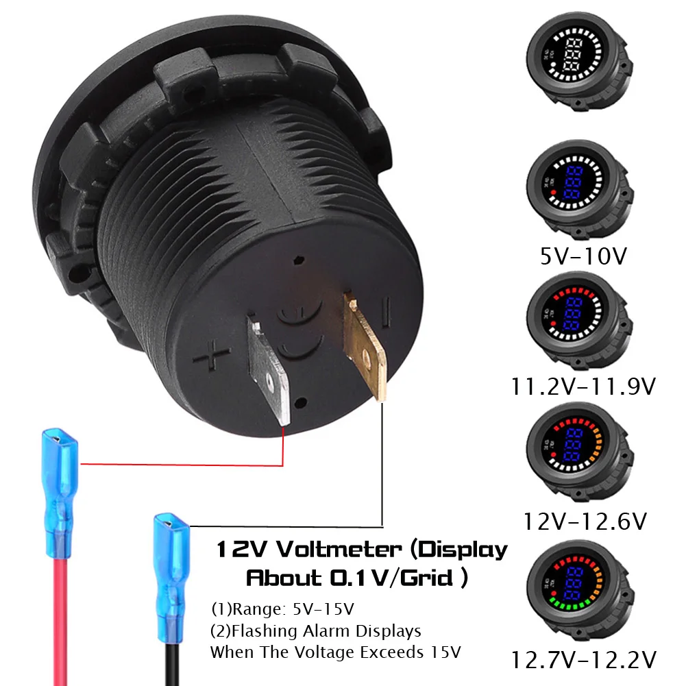 DC 12V RGB LED Panel Digital Voltage Volt Meter Display Voltmeter Monitor High Quality Universal Motorcycle Car Accessories
DC 12V RGB LED Panel Digital Voltage Volt Meter Display Voltmeter Monitor High Quality Universal Motorcycle Car Accessories