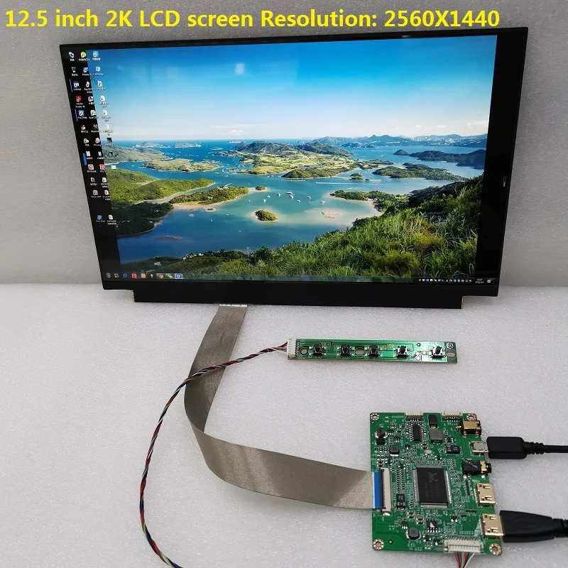 12.5 inch 2K display module kit IPS full viewing angle HDMI resolution 2560X1440 high score highlight color gamut DIY displ | Компьютеры и