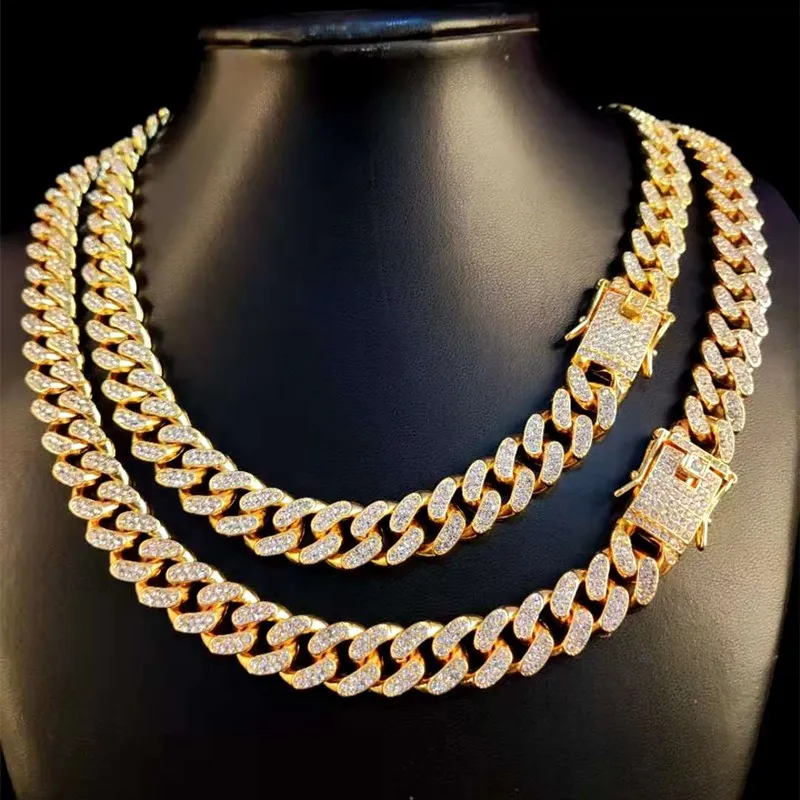 1 Hip Hop Iced Out Bling Chain Necklaces Pave Setting CZ Stone 13mm Miami Cuban Link Chains Necklace Male Fashion Jewelry Gift
1 Hip Hop Iced Out Bling Chain Necklaces Pave Setting CZ Stone 13mm Miami Cuban Link Chains Necklace Male Fashion Jewelry Gift