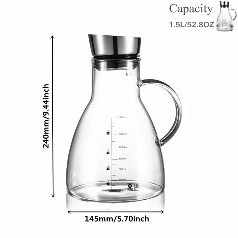 High Borosilicate Glass Cold Water Pot Household Restaurant Cold Extraction Pot Cold Water Pot Cool Water Pot Tie Pot
High Borosilicate Glass Cold Water Pot Household Restaurant Cold Extraction Pot Cold Water Pot Cool Water Pot Tie Pot