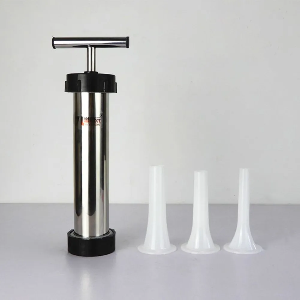 Stainless Steel Sausage Maker Meat Stuffer Syringe Filler Hand Operated Machine Sausage Stuffer Marker Set Filling Tubes Kitchen
Stainless Steel Sausage Maker Meat Stuffer Syringe Filler Hand Operated Machine Sausage Stuffer Marker Set Filling Tubes Kitchen