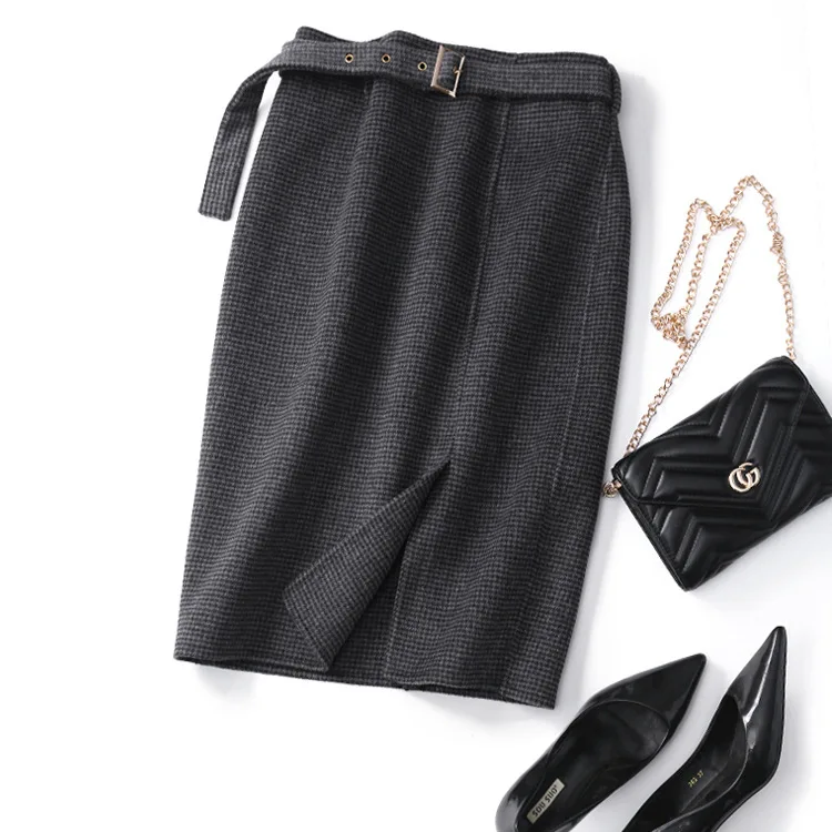 Handmade Double-sided Wool Half Skirt Ladies High Quality Woolen Fishtail Skirt 2020 Autumn And Winter Skirt Women
Handmade Double-sided Wool Half Skirt Ladies High Quality Woolen Fishtail Skirt 2020 Autumn And Winter Skirt Women