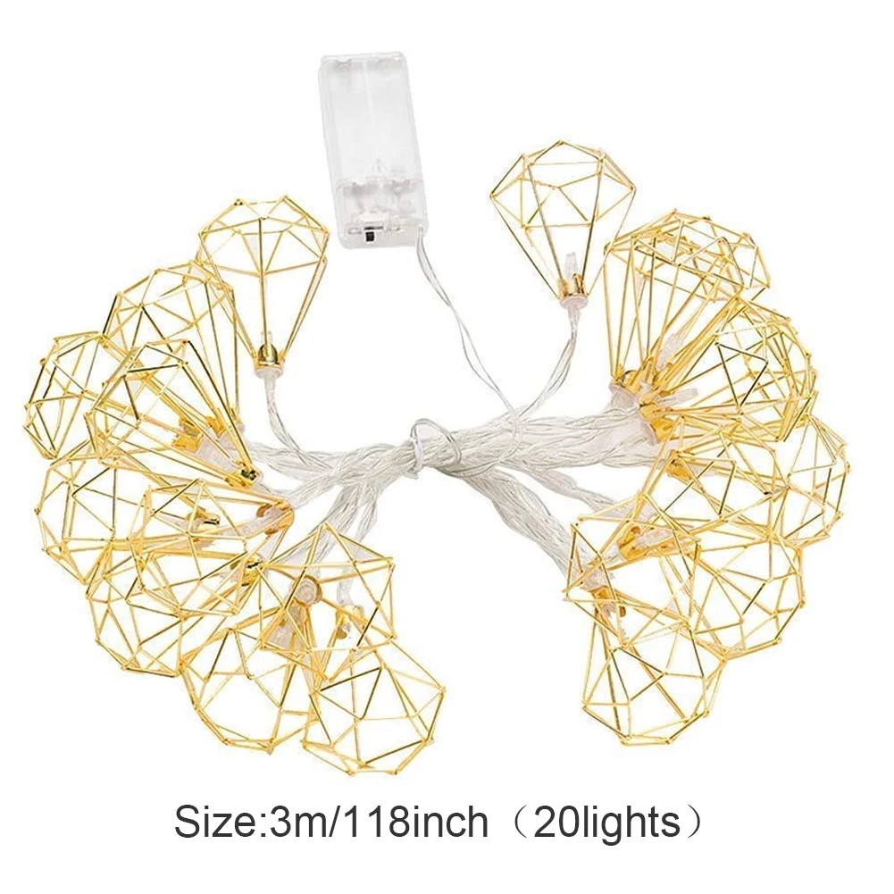 String Lights LED Metal Geometric Fairy Light Battery Powered Bedroom Wedding Decorative Decorations Christmas Party with 20 LED
String Lights LED Metal Geometric Fairy Light Battery Powered Bedroom Wedding Decorative Decorations Christmas Party with 20 LED