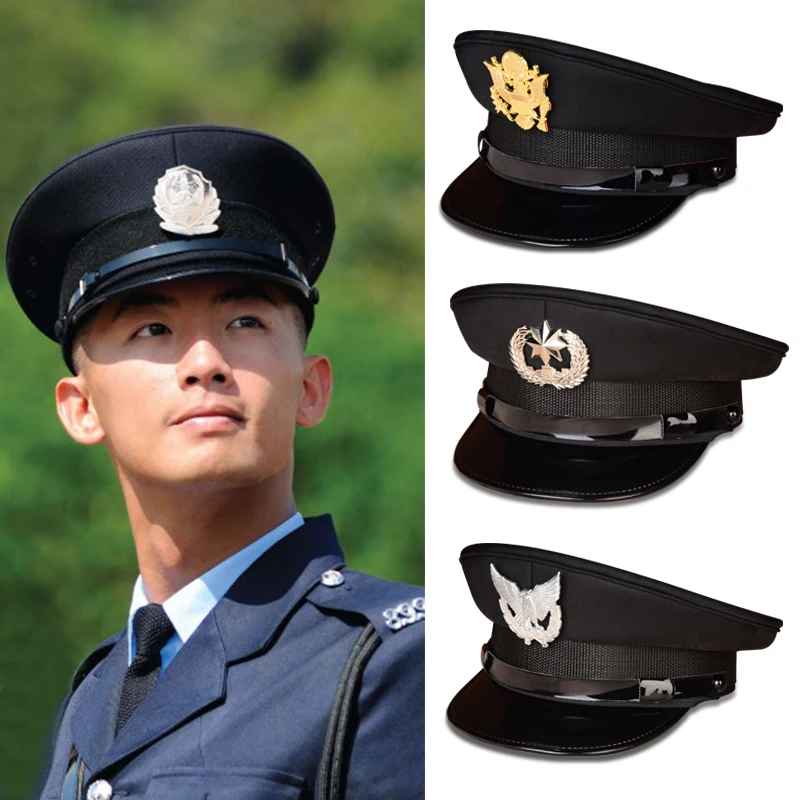 HONGKONG POLICE VISOR CAP Captain Pilot Hat Military Hats for Men Captain's Cap | Аксессуары для одежды