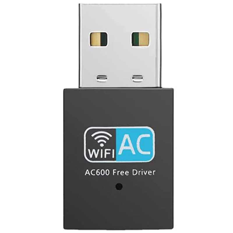 

USB WiFi адаптер 600 Мбит/с 5,8 ГГц/2,4 ГГц двухдиапазонный беспроводной мини-адаптер, сеть Wi-Fi модем беспроводного доступа в Интернет для ПК и Mac OS и ...