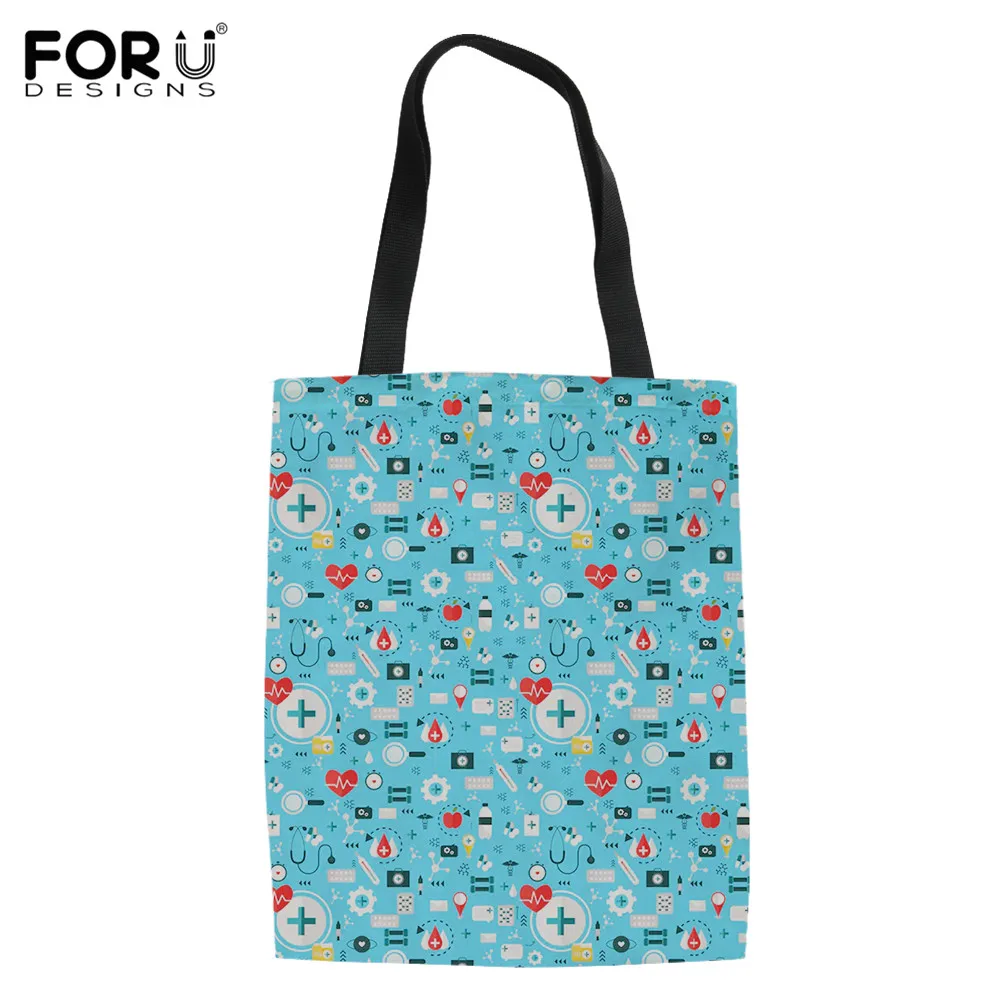 FORUDESIGNS Fashion Shoulder Canvas Shoulder Women Bag School Nurse Pattern Shopping Bag for Ladies Large Capacity Tote Bag
FORUDESIGNS Fashion Shoulder Canvas Shoulder Women Bag School Nurse Pattern Shopping Bag for Ladies Large Capacity Tote Bag