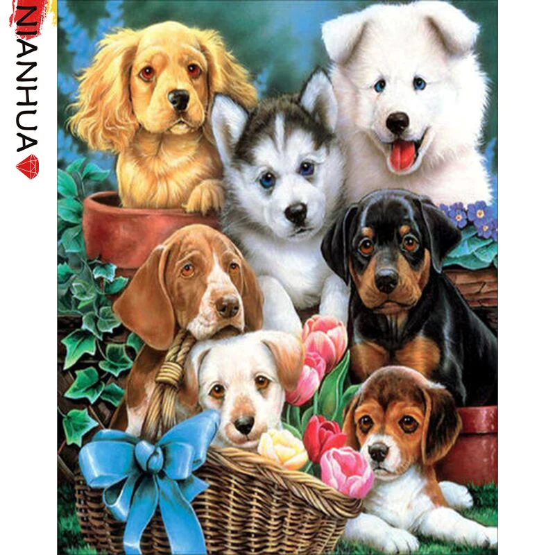 Cartoon Diamond Mosaic Painting Dog Family Animal 5D DIY Mural Art Square Round Photo Embroidery Set Gift Home
Cartoon Diamond Mosaic Painting Dog Family Animal 5D DIY Mural Art Square Round Photo Embroidery Set Gift Home