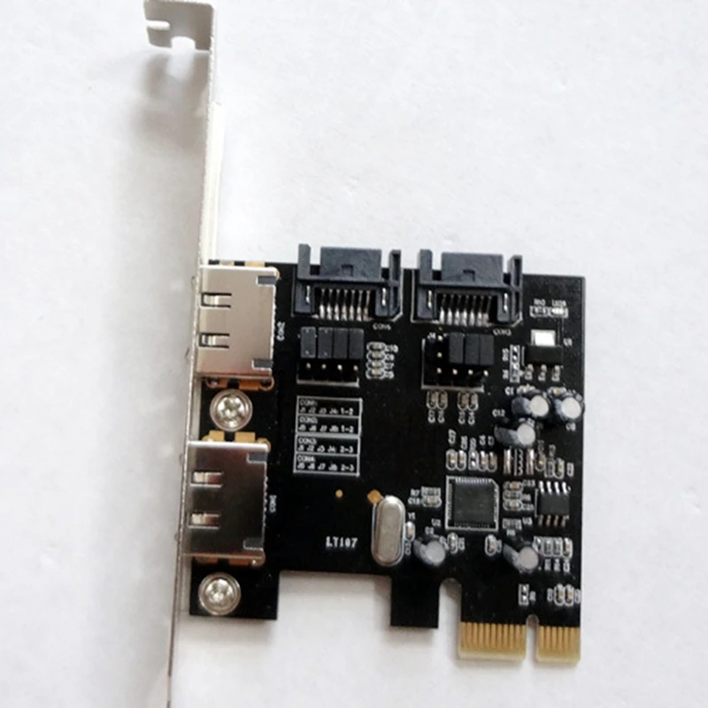 PCIE PCI-Express to SATA3.0 Adapter Card ASM1061 ESATA3.0+SATA3.0 Expansion Card Supports 6GB/S
PCIE PCI-Express to SATA3.0 Adapter Card ASM1061 ESATA3.0+SATA3.0 Expansion Card Supports 6GB/S