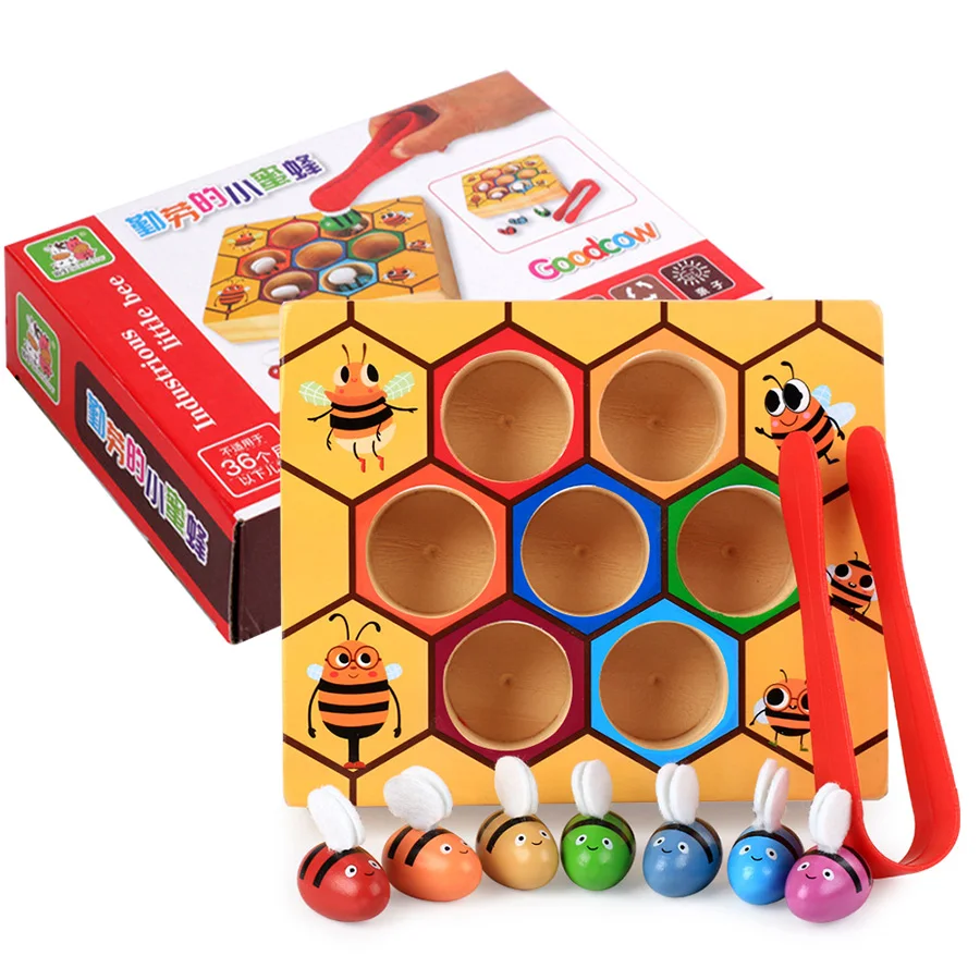 New Wooden Leaning Educatinal Toys Children Montessori Early Education Beehive Game Childhood Color Cognitive Clip Small Bee Toy
New Wooden Leaning Educatinal Toys Children Montessori Early Education Beehive Game Childhood Color Cognitive Clip Small Bee Toy