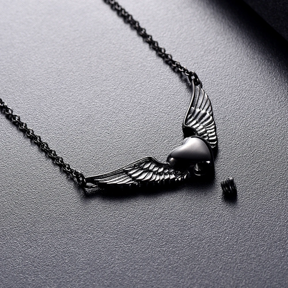 IJD11730 Stainless Steel Angel Wings Heart Cremation Necklace for Ashes Keepsake Memorial Urn Jewelry
IJD11730 Stainless Steel Angel Wings Heart Cremation Necklace for Ashes Keepsake Memorial Urn Jewelry