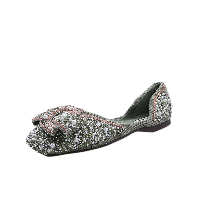 Ladies Bling Crystal Diamond Black Pink Dress Flats Womens Bow Sequins Single Shoes Rhinestone Glitter Square Toe Ballet Flats
Ladies Bling Crystal Diamond Black Pink Dress Flats Womens Bow Sequins Single Shoes Rhinestone Glitter Square Toe Ballet Flats