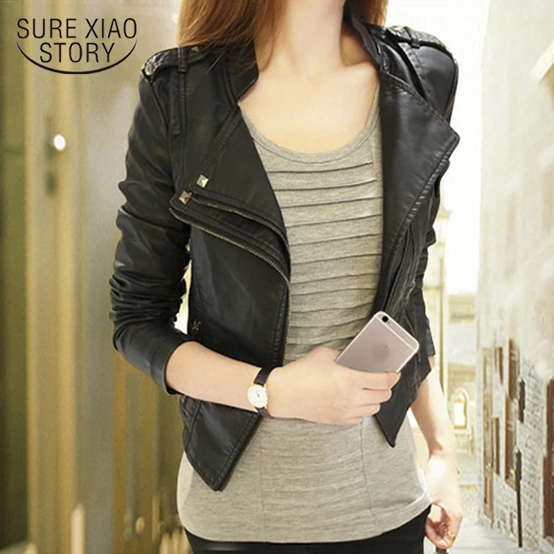 Autumn winter 2021 Ladies Motorcycle Leather Jackets Women Turn-down Collar Zipper Slim Black Moto & Biker Jacket Female 15688
Autumn winter 2021 Ladies Motorcycle Leather Jackets Women Turn-down Collar Zipper Slim Black Moto & Biker Jacket Female 15688