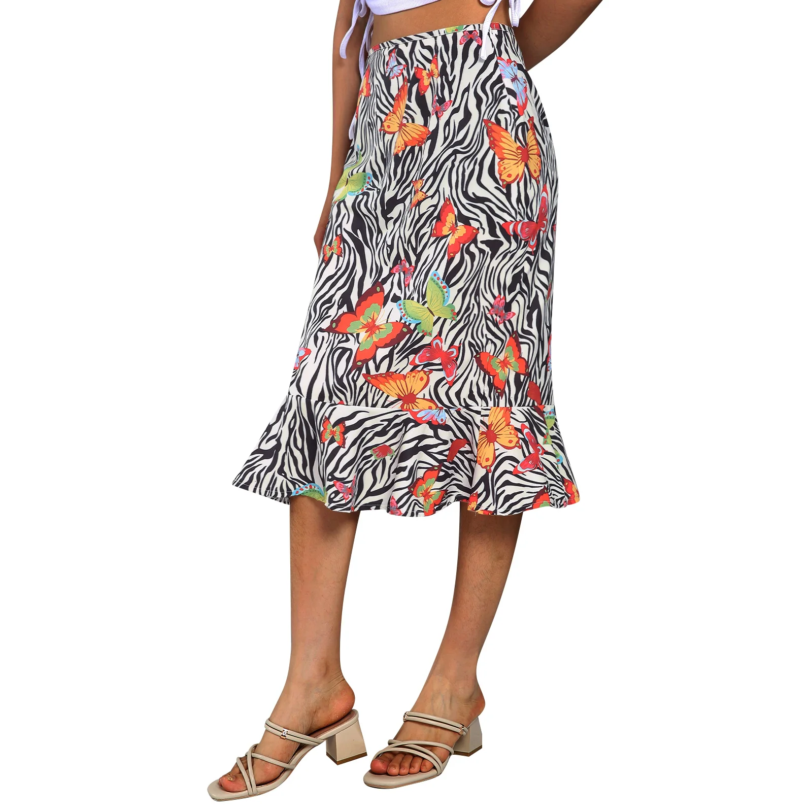 Womens Fashion Butterfly Printing Skirt Personality High-waist Slim Fit Mid-length Skirt
Womens Fashion Butterfly Printing Skirt Personality High-waist Slim Fit Mid-length Skirt