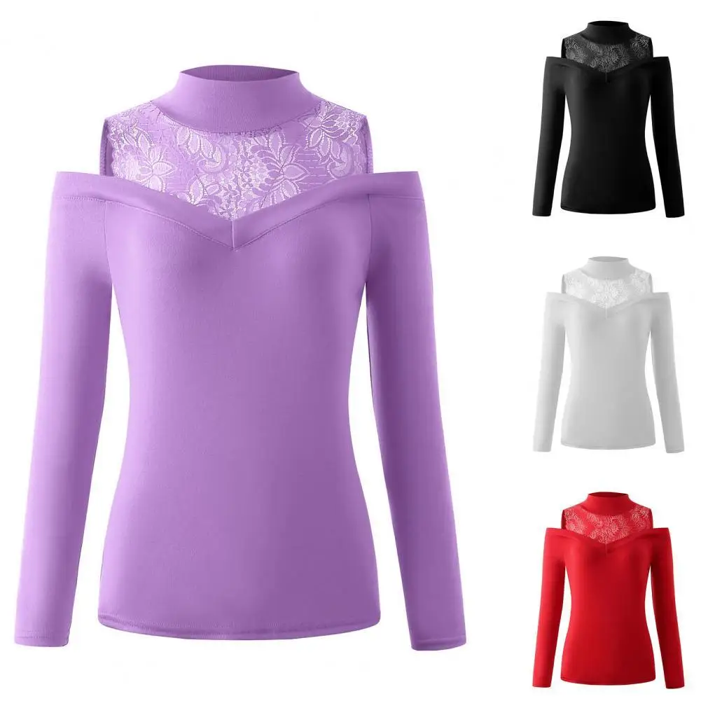 New Trendy Women Office Slim Pullover Top Sexy Lace Collar Patchwork Off Shoulder Long Sleeve Shirt Tops for Daily Wear
New Trendy Women Office Slim Pullover Top Sexy Lace Collar Patchwork Off Shoulder Long Sleeve Shirt Tops for Daily Wear