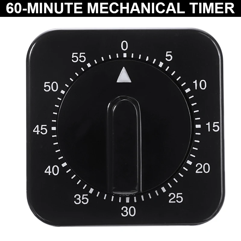 MAYITR 1pc Black 60 Minutes Reminder Mechanical Timer Portable Mini Square Shaped Timers For Kitchen Cooking Tool
MAYITR 1pc Black 60 Minutes Reminder Mechanical Timer Portable Mini Square Shaped Timers For Kitchen Cooking Tool