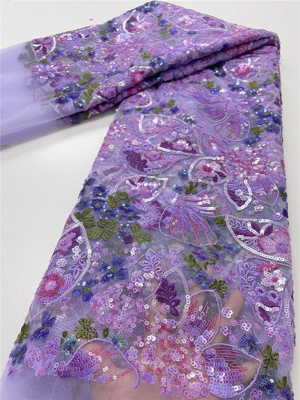 NI.AI 2021 Flower Pattern Sequins Lace Fabrics Embroidery African French Tulle Lace Fabrics Nigerian Lilac Mesh Lace 4093B
NI.AI 2021 Flower Pattern Sequins Lace Fabrics Embroidery African French Tulle Lace Fabrics Nigerian Lilac Mesh Lace 4093B