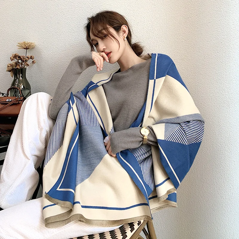 2020 Autumn lady seaside Cashmere scarf Fashion Thickened wool Beach towel winter new style popular stripe print warmth Shawls
2020 Autumn lady seaside Cashmere scarf Fashion Thickened wool Beach towel winter new style popular stripe print warmth Shawls