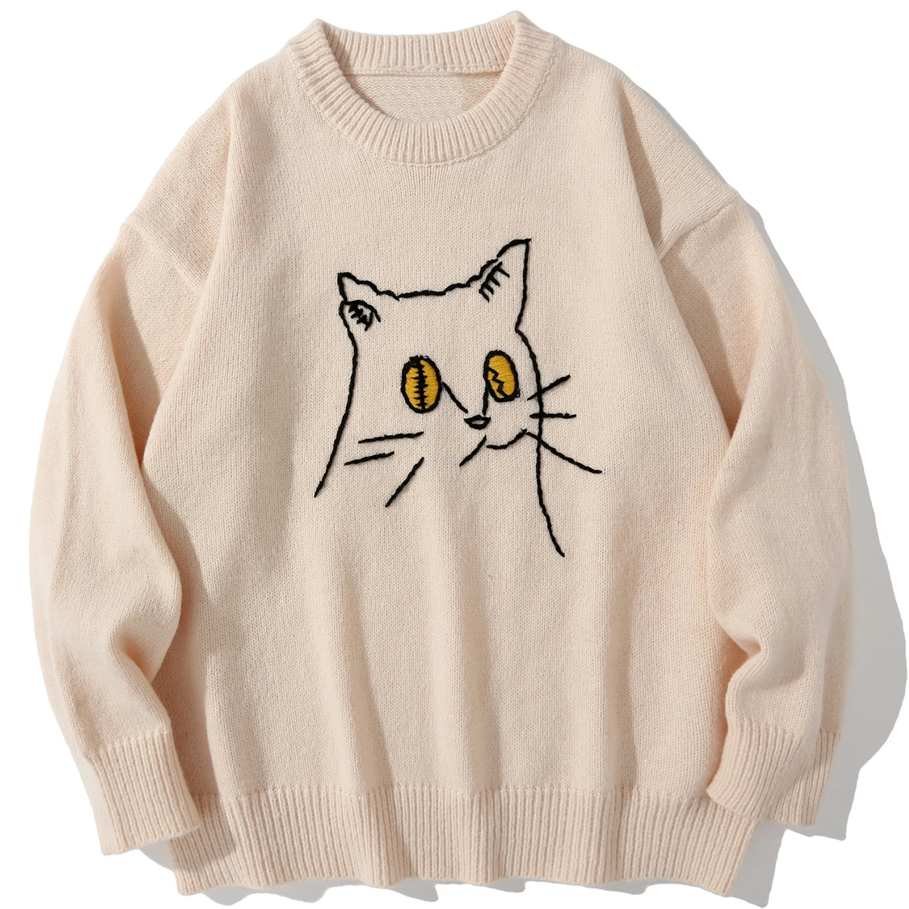 LACIBLE Autumn Winter Sweater Men Cartoon Kitten Embroidered Knitted Sweater Fashion Harajuku Casual Cat Sweater Pullover Cotton
LACIBLE Autumn Winter Sweater Men Cartoon Kitten Embroidered Knitted Sweater Fashion Harajuku Casual Cat Sweater Pullover Cotton
