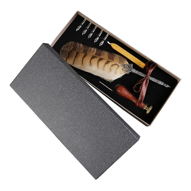 Ручка перьевая винтажная, каллиграфическая ручка с перьями, 5 наконечников, 1 набор, Канцтовары
Ручка перьевая винтажная, каллиграфическая ручка с перьями, 5 наконечников, 1 набор, Канцтовары