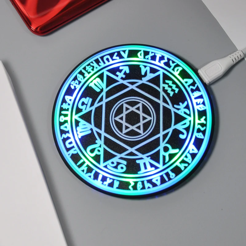 Magic Circle Design 10W Qi Wireless Charger For iPhone Samsung Xiaomi Huawei Phone Charging Pad
Magic Circle Design 10W Qi Wireless Charger For iPhone Samsung Xiaomi Huawei Phone Charging Pad