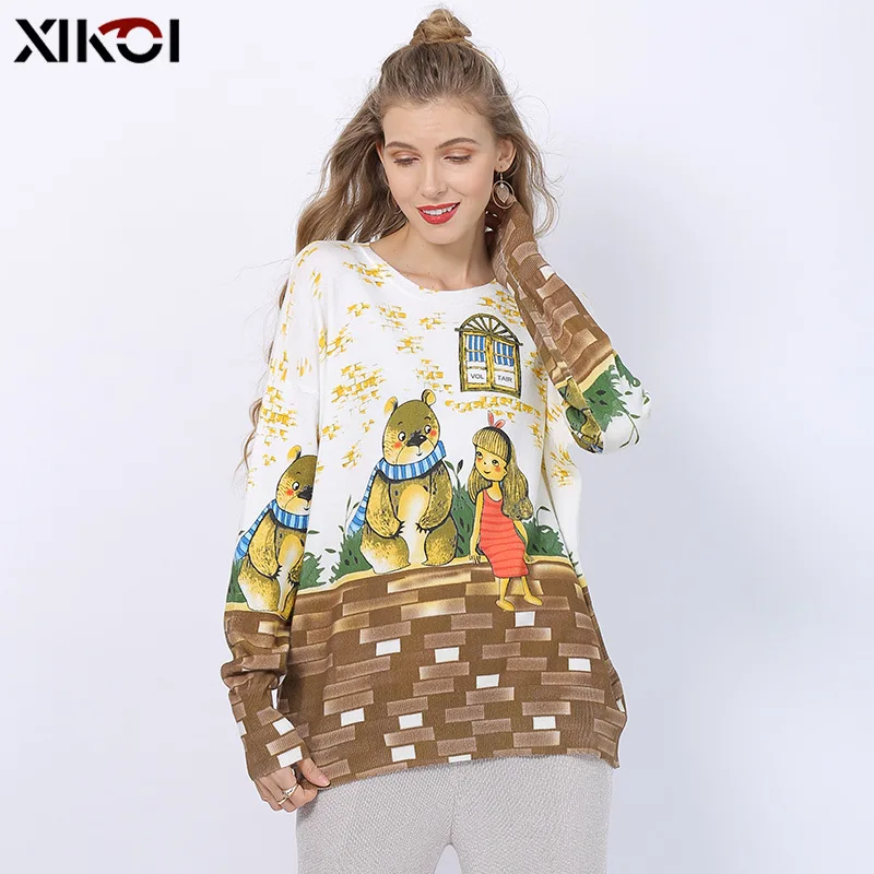 2019 Large Size Female Printing Pullover Loose Sweater Long Sleeve Fashion 2020 Cardigan
2019 Large Size Female Printing Pullover Loose Sweater Long Sleeve Fashion 2020 Cardigan