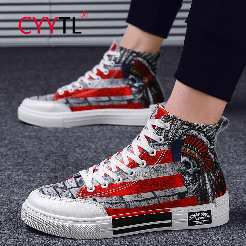 CYYTL Trending Men's Casual High-Top Canvas Shoes Comic Pattern Cool Fashion Street Style Sneakers Hip Hop For Teens Trainers 
CYYTL Trending Men's Casual High-Top Canvas Shoes Comic Pattern Cool Fashion Street Style Sneakers Hip Hop For Teens Trainers