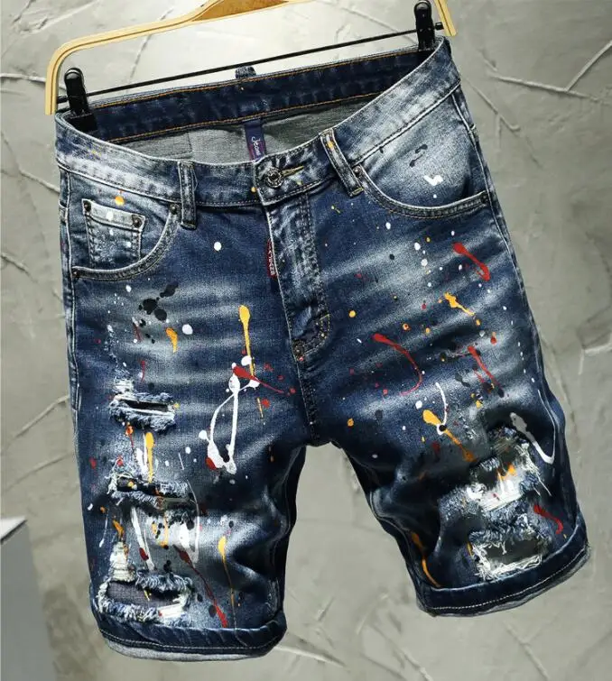 Мужские джинсовые шорты DSQ, в европейском и американском стиле, с ручной шлифовкой, шорты с краской
Мужские джинсовые шорты DSQ, в европейском и американском стиле, с ручной шлифовкой, шорты с краской