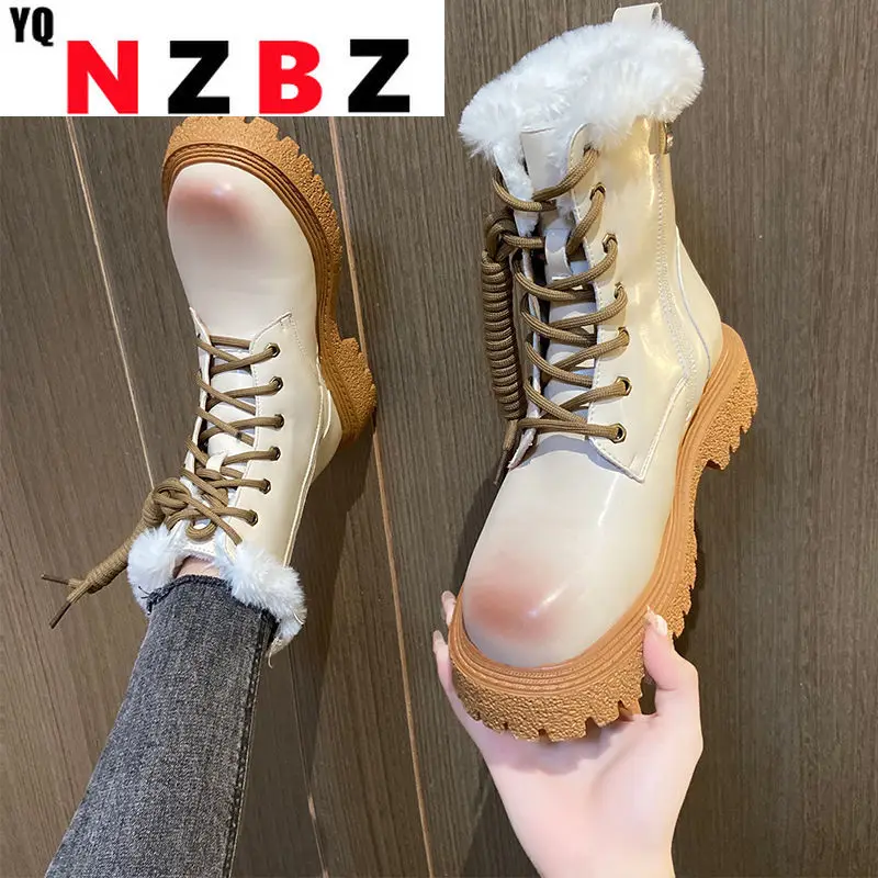 2022 New Women Winter Ankle Boots Lace-Up Classic Women's Short Boots Cool Leather Lace-Up Round Toe Chunky Shoes Botas De Mujer
2022 New Women Winter Ankle Boots Lace-Up Classic Women's Short Boots Cool Leather Lace-Up Round Toe Chunky Shoes Botas De Mujer