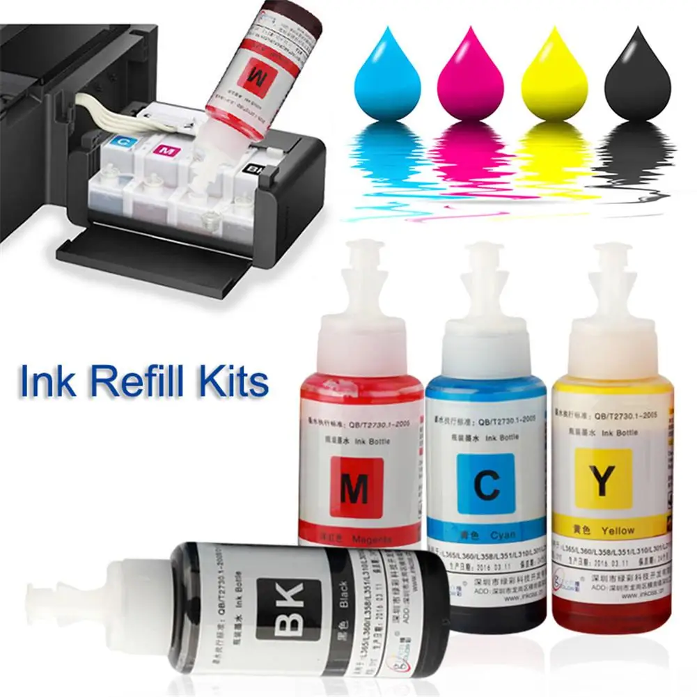 70ML Printer Ink For Epson L360 L301 L555 L566 Printer Dye-based Ink Refill Cartridge Kits For Epson Inkjet Printer
70ML Printer Ink For Epson L360 L301 L555 L566 Printer Dye-based Ink Refill Cartridge Kits For Epson Inkjet Printer