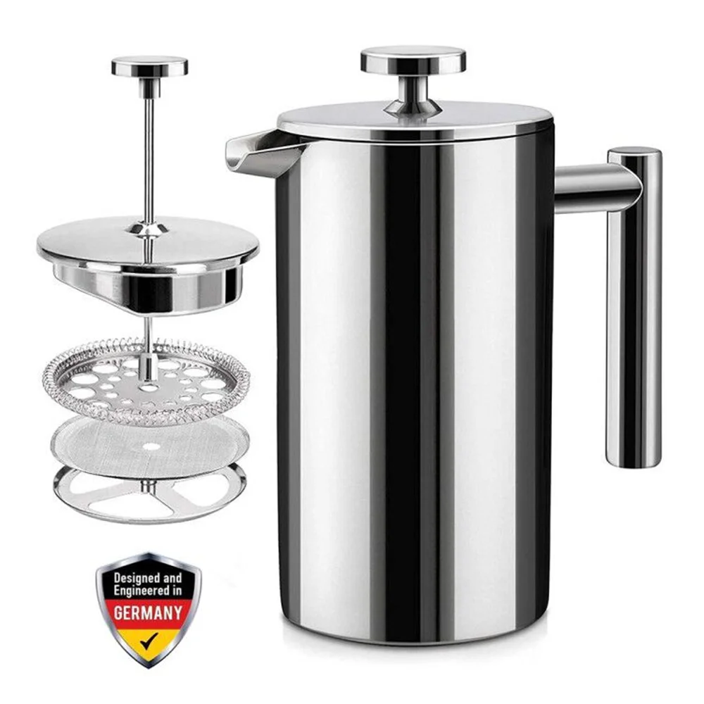 350/800/1000ML French Press Coffee Maker Stainless Steel Screen Double Walled Percolator Coffee Pot Tea Press Espresso Maker
350/800/1000ML French Press Coffee Maker Stainless Steel Screen Double Walled Percolator Coffee Pot Tea Press Espresso Maker