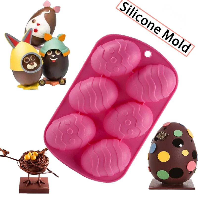 Easter Egg Shape Baking Tray 6 Cavity Silicone Mold Dessert Silicone Cake Chocolate Baking Molds Silicone Decoration Accessories
Easter Egg Shape Baking Tray 6 Cavity Silicone Mold Dessert Silicone Cake Chocolate Baking Molds Silicone Decoration Accessories