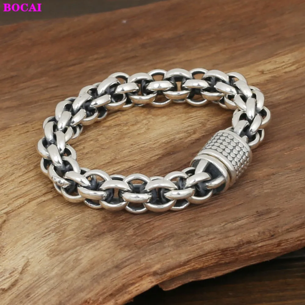 BOCAI S925 Sterling Silver Bracelet For Men Original Fashion Personality Manually Thai Silver Jewelry Pure Argentum Hand Chain
BOCAI S925 Sterling Silver Bracelet For Men Original Fashion Personality Manually Thai Silver Jewelry Pure Argentum Hand Chain