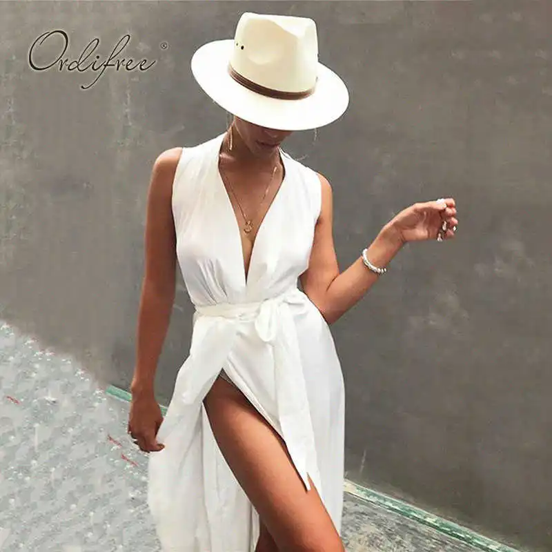 2021 Summer High Slit Long Dress Women Satin Party Dress Sleeveless Silk Belted Sexy Maxi Cardigan Dress
2021 Summer High Slit Long Dress Women Satin Party Dress Sleeveless Silk Belted Sexy Maxi Cardigan Dress