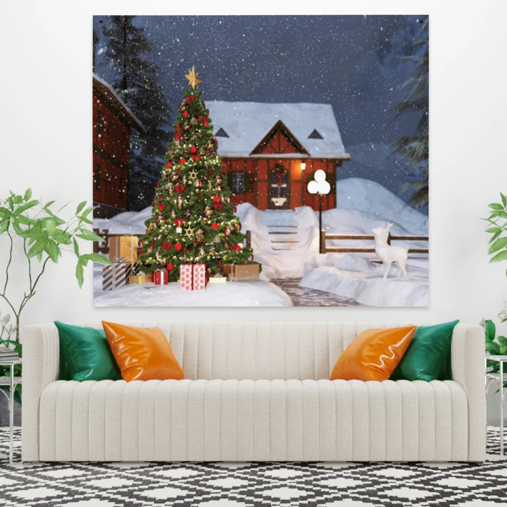 Cassisy Tapestry Christmas Cottage Colorful Small Balls Pendant Falling Snow Wall Hangings Home Living Room Decoration Polyester
Cassisy Tapestry Christmas Cottage Colorful Small Balls Pendant Falling Snow Wall Hangings Home Living Room Decoration Polyester