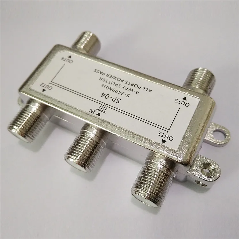 Hot Selling 4 Way 4 Channel Satellite/Antenna/Cable TV Splitter Distributor 5-2400MHz F Type Wholesale In Stock Drop Shipping 
Hot Selling 4 Way 4 Channel Satellite/Antenna/Cable TV Splitter Distributor 5-2400MHz F Type Wholesale In Stock Drop Shipping