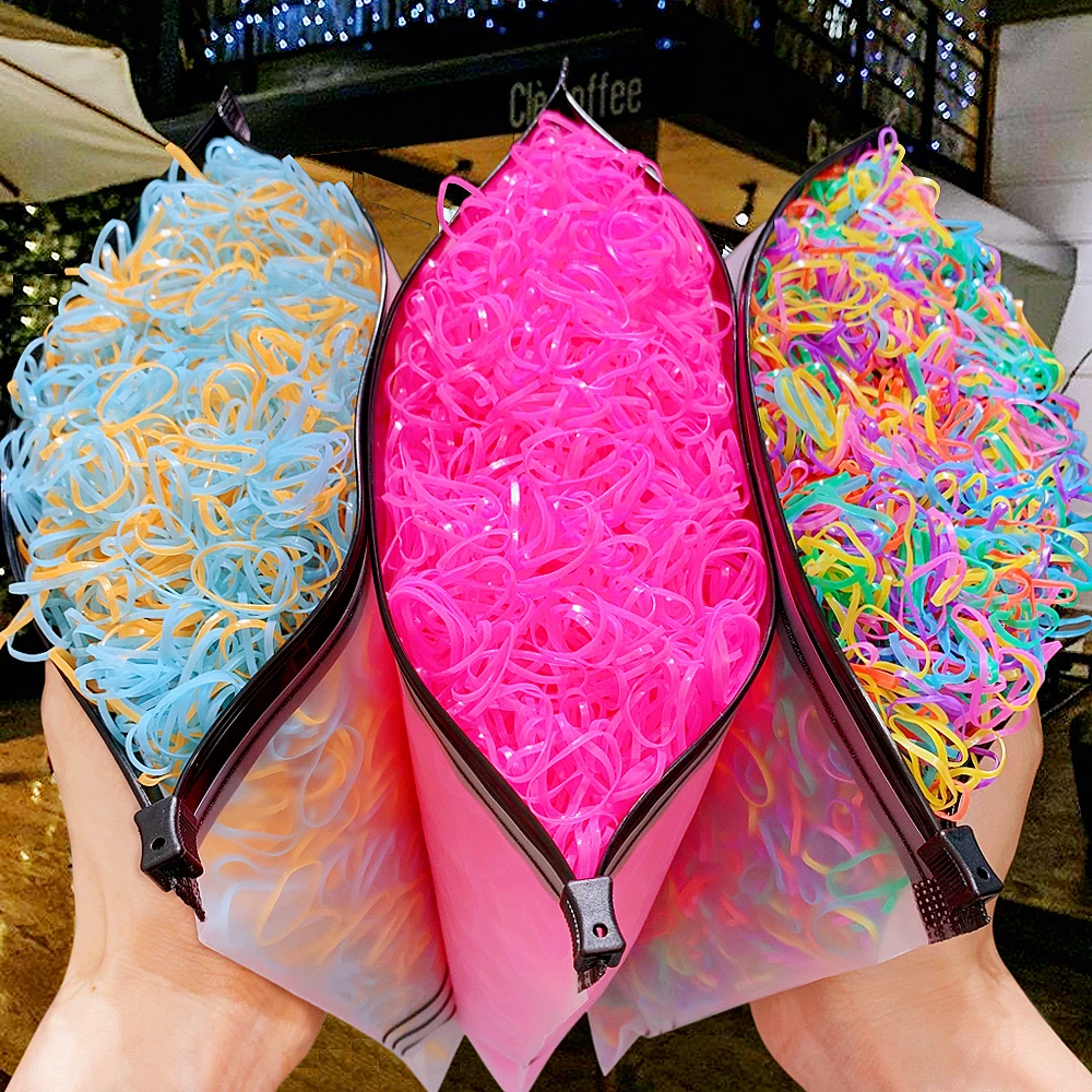 2000Pcs/Pack Colorful Small Disposable Hair Bands Scrunchie Girls Elastic Rubber Band Ponytail Holder Hair Accessories Hair Ties
2000Pcs/Pack Colorful Small Disposable Hair Bands Scrunchie Girls Elastic Rubber Band Ponytail Holder Hair Accessories Hair Ties