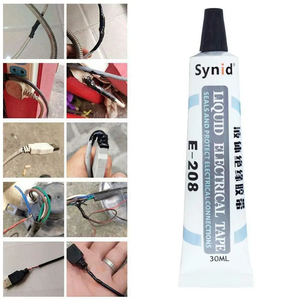30ml Liquid Insulating Waterproof Liquid Tape Charging Universal Repair Data Cable Repair Anti-UV Insulation Electrical Tape 
30ml Liquid Insulating Waterproof Liquid Tape Charging Universal Repair Data Cable Repair Anti-UV Insulation Electrical Tape