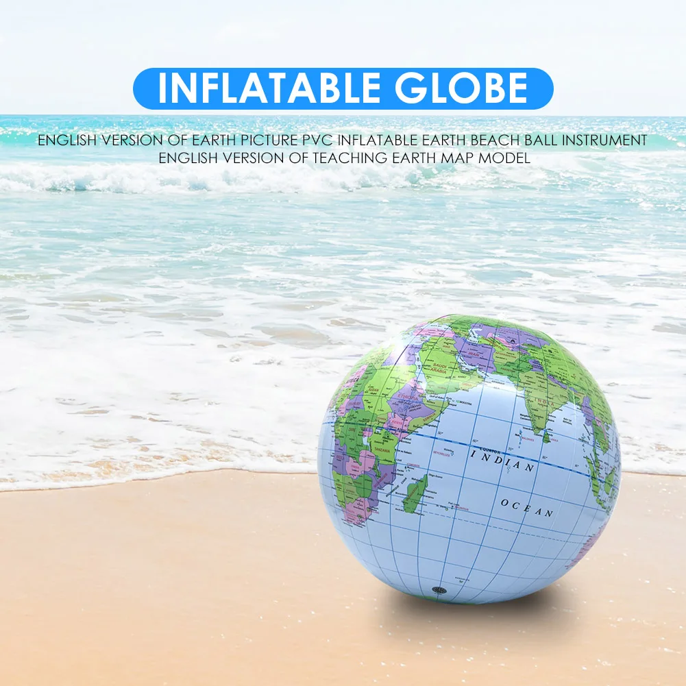 Globe World Earth Ocean Map Kids Educational Toy Inflatable Beach Ball Geography for School Children Studying Decor
Globe World Earth Ocean Map Kids Educational Toy Inflatable Beach Ball Geography for School Children Studying Decor